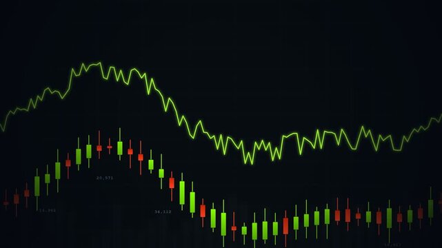 Financial Market Candlestick Chart Display