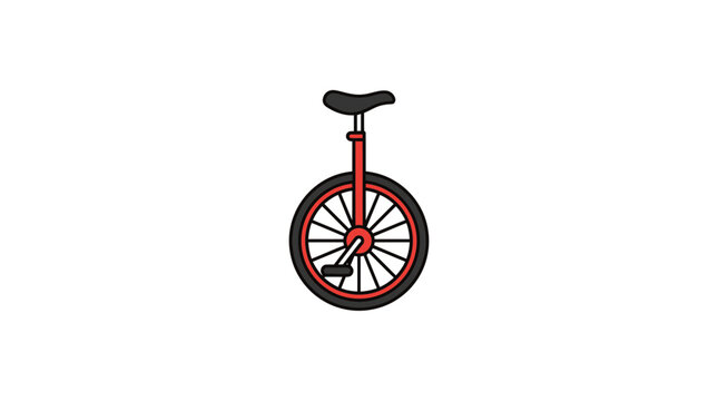 Single wheel unicycle for circus and acrobatic performance.