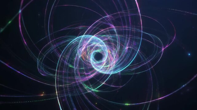 Abstract Cosmic Energy Light Trails 4K Generative AI