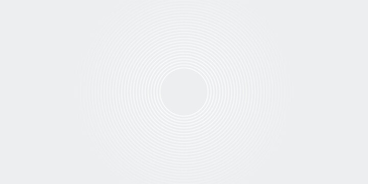 Linee geometriche astratte bianche e luminose su sfondo grigio. Motivo contemporaneo con linee di cerchio blu lucenti. Tecnologia futuristica. Tuta per copertina, poster moderno