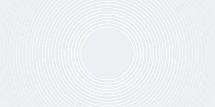 Linee geometriche astratte bianche e luminose su sfondo grigio. Motivo contemporaneo con linee di cerchio blu lucenti. Tecnologia futuristica. Tuta per copertina, poster moderno