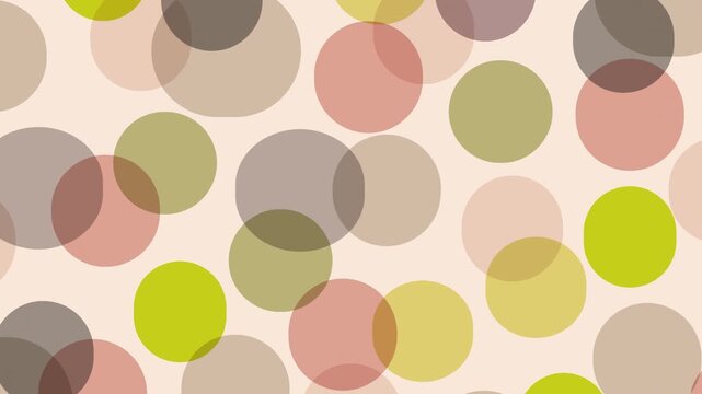 Overlapping Colorful Circular Polka Dots 4K