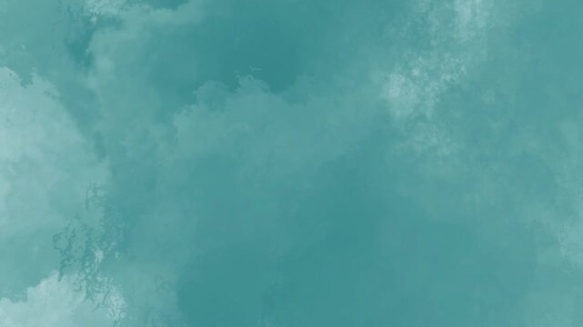 Teal watercolor painted background with soft tonal variation in motion.