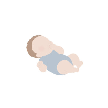 指しゃぶりをする赤ちゃんのイラスト
