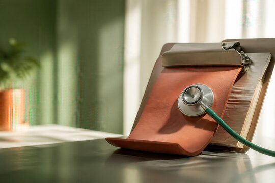 Stethoscope on Clipboard for Medical Diagnosis