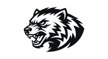 Obraz premium Fierce Wolf Head Mascot Logo Design.
