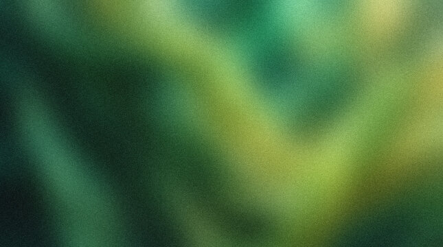 Abstract grainy gradient background in green and yellow, soft blurred texture with lo-fi aesthetic, organic wave pattern for digital design
