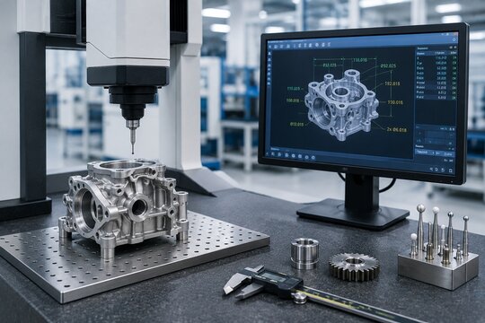 Precision Metal Part Inspection with Coordinate Measuring Machine