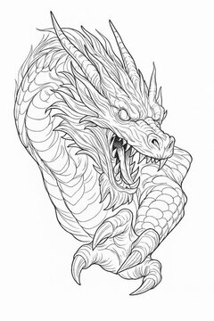 black and white dragon