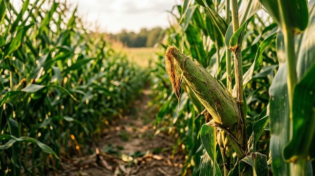Organic Corn: Cornfield Ready for Harvest