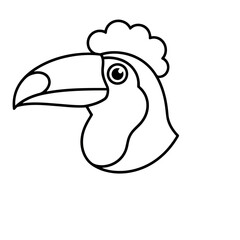 Naklejka premium Toucan head outline