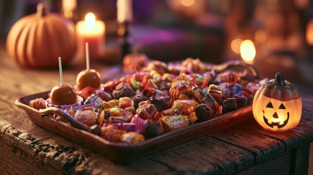 Halloween candy tray