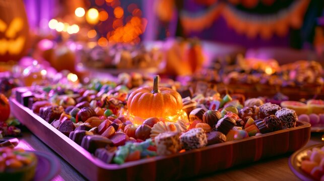 Halloween candy tray