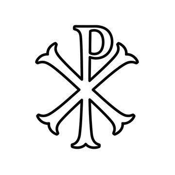 Chi Rho symbol outline