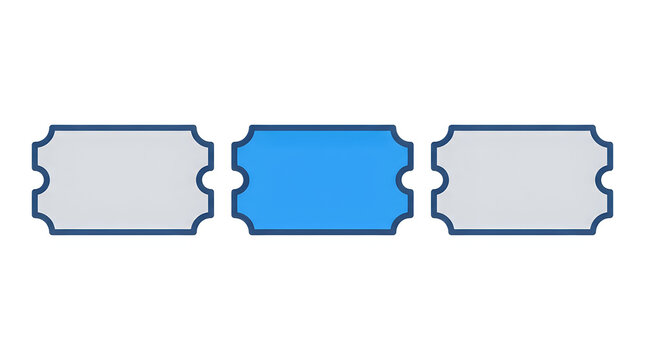 Blue connector between two grey brackets