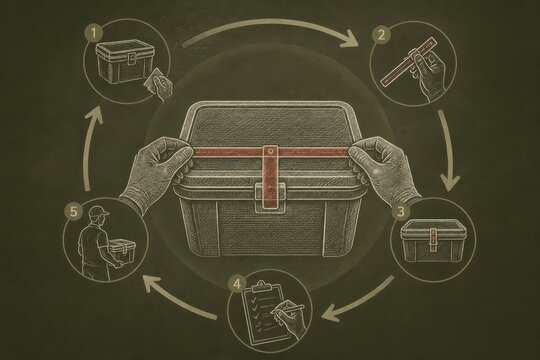 Toolbox workflow diagram for planning process and task organization