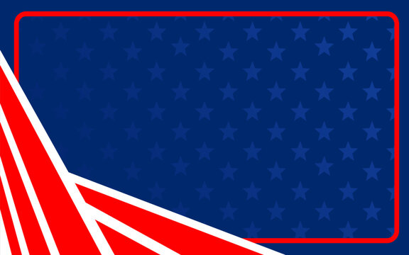 Patriotic themed graphic design with bold colors and elements. Suitable for fourth of July celebrations, patriotic events, and American themed projects.