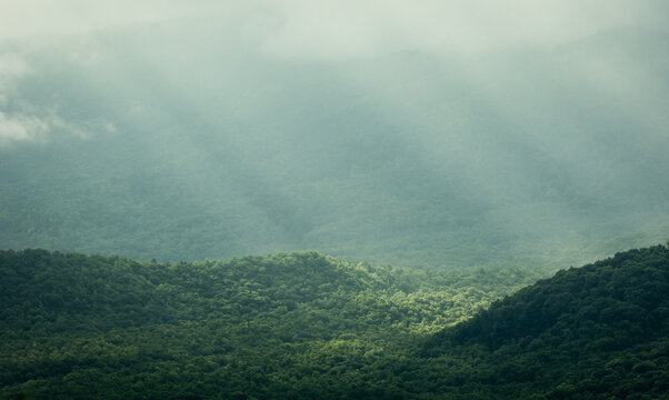 Sunlight Shining In The Valley - The Great Smoky Mountains National Park 