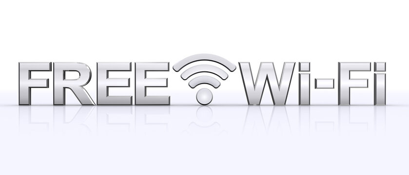 FREE Wi-FiのテキストとWi-Fiアイコン