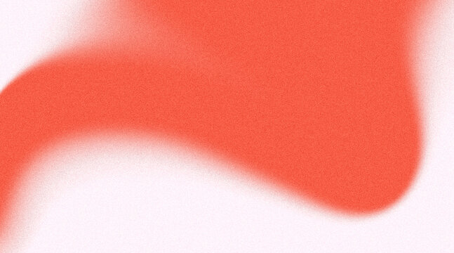 Abstract Blurred Red Orange Grainy Fluid Shape Background with Soft Coral Gradient Waves and Minimal Noise Texture