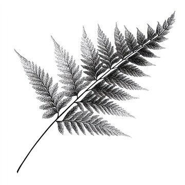Fern leaf with transparent background