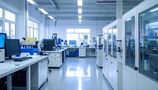 Modern Scientific Laboratory Interior with Equipment