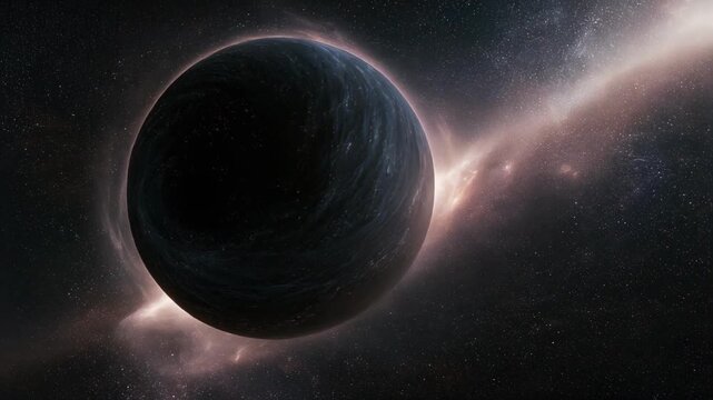 Dark Black Hole with Soft Halo in Starfield 4K