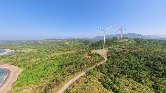 Renewable Wind Energy - Wind Farms - Philippines - Ilocos Norte