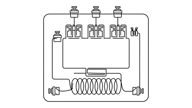 Electrical circuit diagram white background.