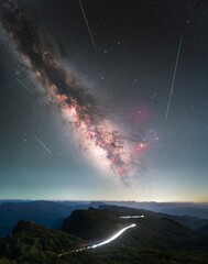 northern lights in the space © Bai