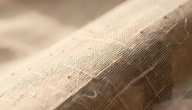 Natural linen texture with warm oatmeal tones and detailed weave