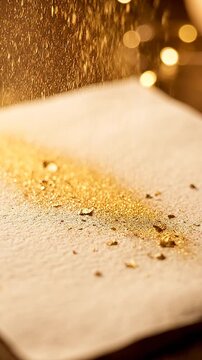 Elegant Abstract Golden Liquid Waves Moving Slowly Luxury Background