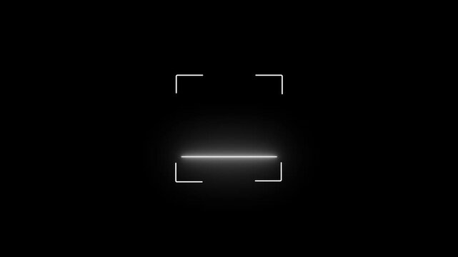 Scan icon animation isolated scanner neon line icon animation .fingerprint biometric scanning animation. Bar code scanner icon. Scan qr code or barcode icon vector in line and flat style 4k video
