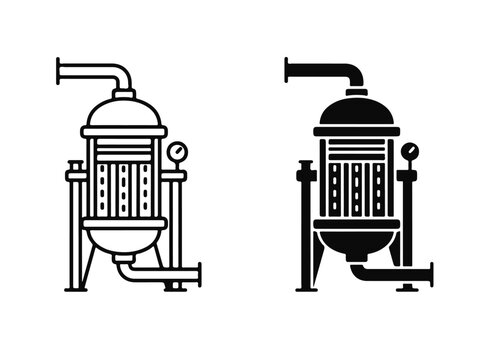 Industrial Water Filtration System and Filter Vessel Icons