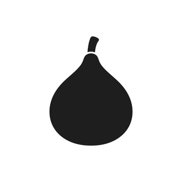 Simple black fig silhouette on a clean white background.