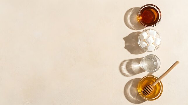 Top view of skincare essential oil with natural ingredients for beauty wellness and cosmetic routine