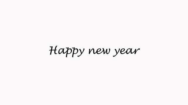 Happy New Year calligraphy text animation concept