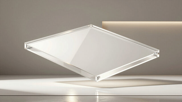 Minimalist Glass Podium Product Display Stage Mockup