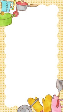 Cooking Utensils Decorative Background (Vertical 9:16)