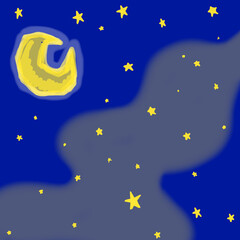 Fototapeta premium moon and stars