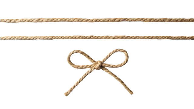 Brown rope with decorative bow knot