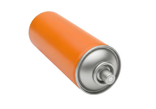 Orange cylindrical battery with metal caps