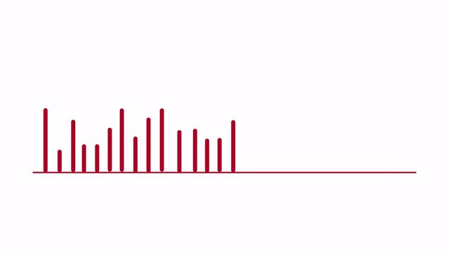 Abstract business graph icon animation background. allusive graph chart showing marketing sales profit increasing to future target suitable for business development direction animation 4k with alpha.