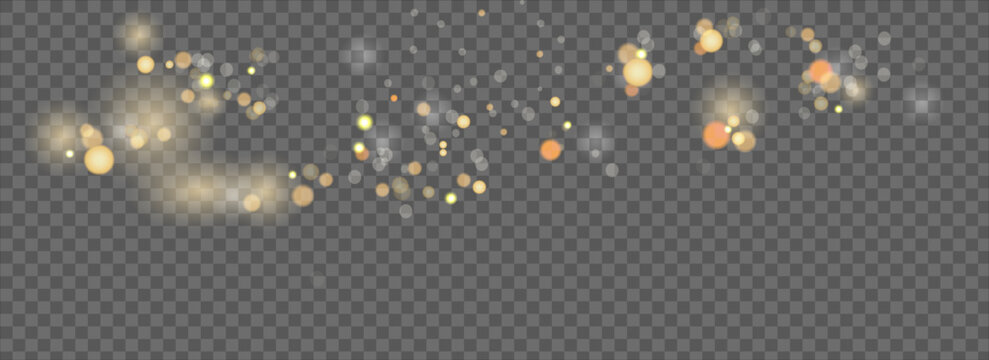 Large Colorful Defocused Bokeh Lights with Soft Pastel Glow and Copy Space on Transparent Background.