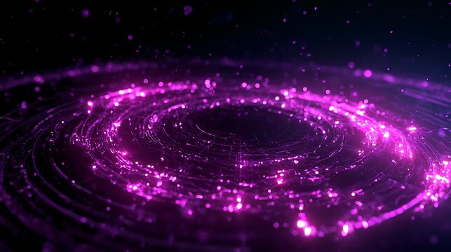 luxury abstract cryptocurrency blockchain core, luminous magenta and violet energy center, decentralized blocks connected through glowing lines,