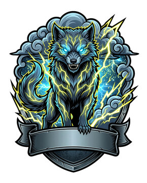 Raiju the Japanese Lightning Wolf Spirit Crest