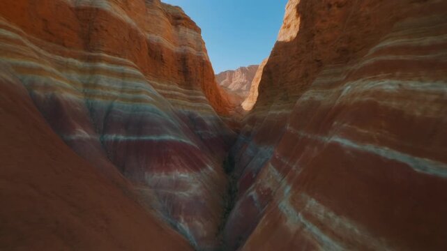 Vibrant layered mountains in a northern chile landscape