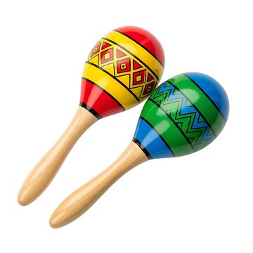 Vibrant latin american musical instruments on display