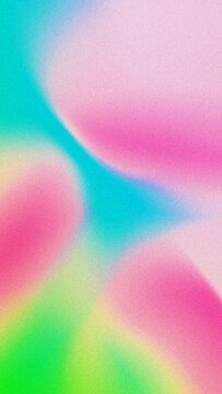Colorful pink cyan gradient background design, Pastel green yellow smooth blurred texture, Playful holographic fluid motion vibrant concept