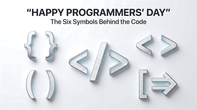 Happy Programmers' Day Poster Celebrating Coding, Programming and Software Development